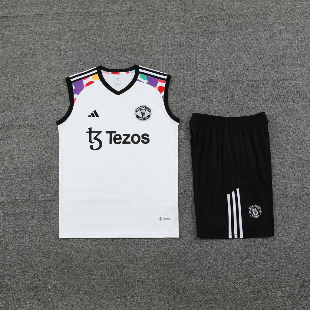 Ensemble de Manchester United blanc + Ensemble débardeur