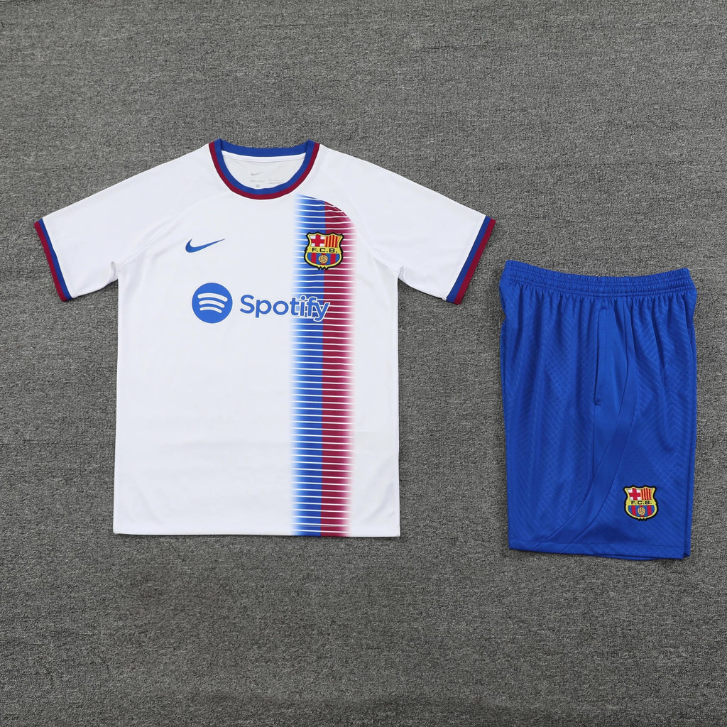 Ensemble FC Barcelone blanc + Ensemble débardeur